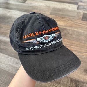 Vintage Black Harley-Davidson motorcycles Hat